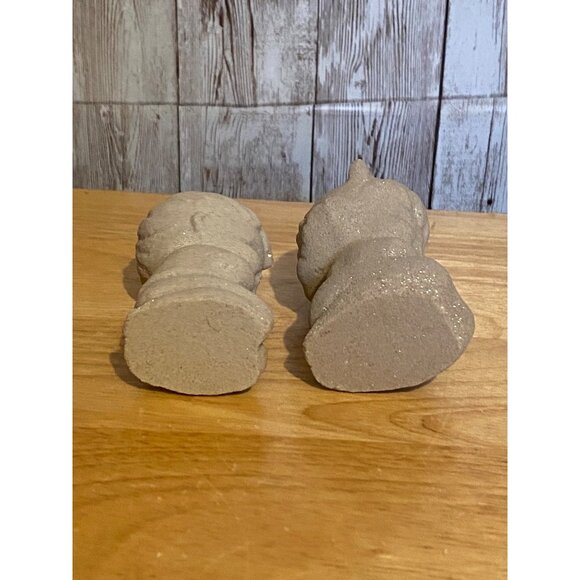 Vintage Glitter Sparkle Cement Praying Boy & Girl Figurine Set - Picture 5 of 6